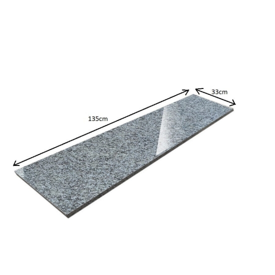 PARAPET STOPNICA GRANITOWA SZARA POLEROWANA G602 135X33X2 BIANCO SARDO KAMIENIE NATURALNE